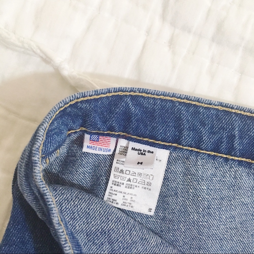 AMERICAN APPAREL π€ BUTTON DOWN MINI DENIM SKIRT - Picture 6 of 8